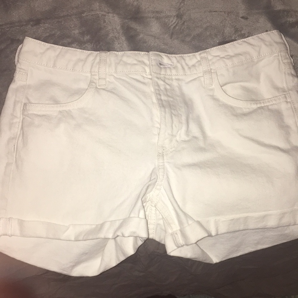 White Denim Shorts